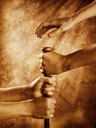 Hands On Baseball Bat